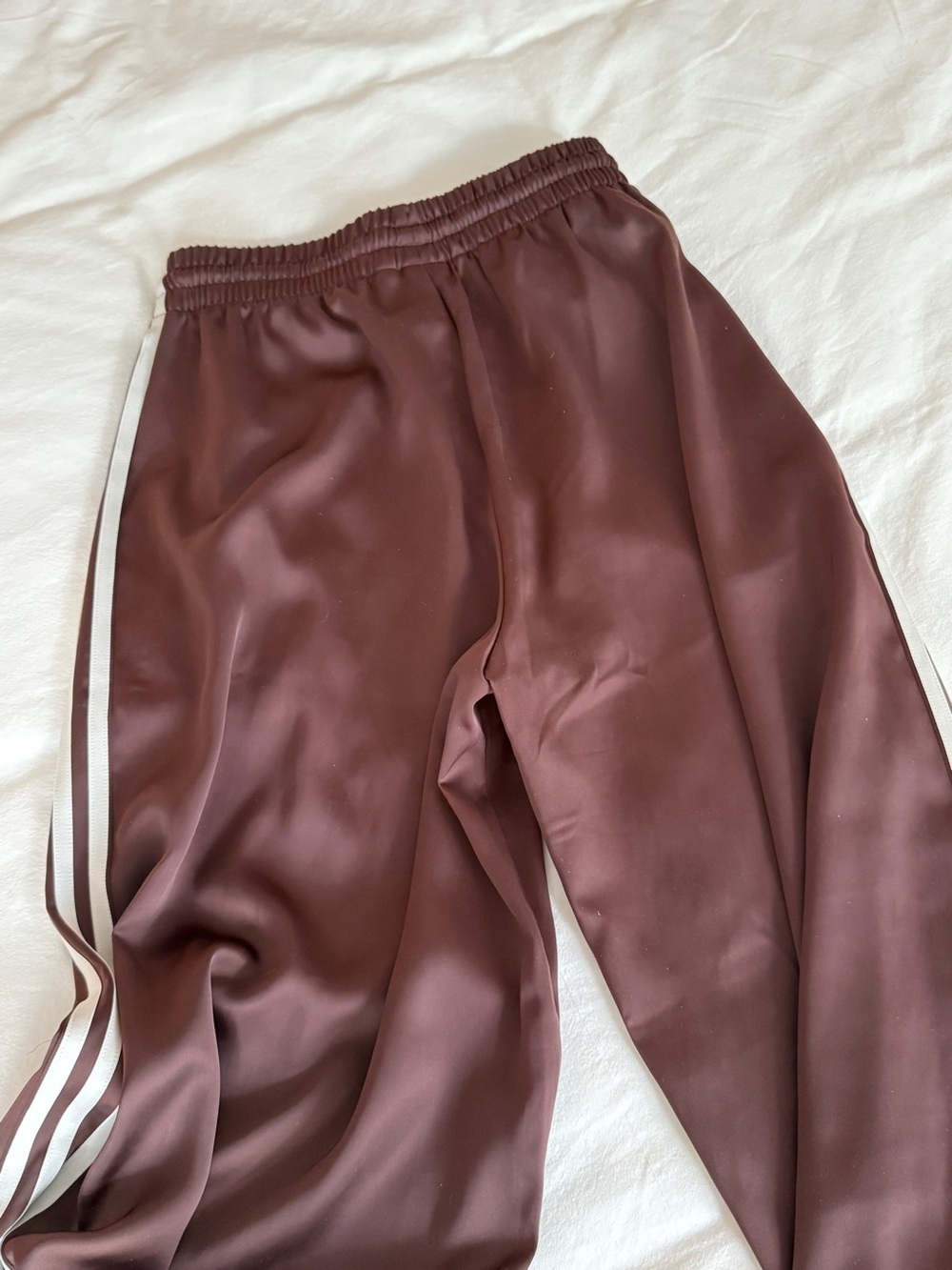 adidas Originals wide leg satin joggers - Picture 8 of 8